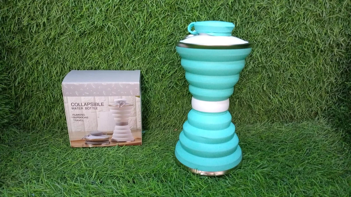 Silicone Collapsible Water Bottle for Camping & Sports (BPA Free, Leak Proof)