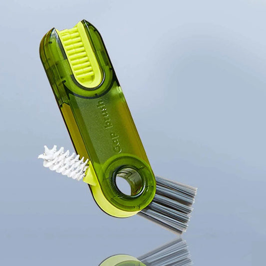 3-in-1 Multifunctional Bottle & Cup Cleaning Brush – Lid & Cover Scrubber for Kitchen (1 Pc)