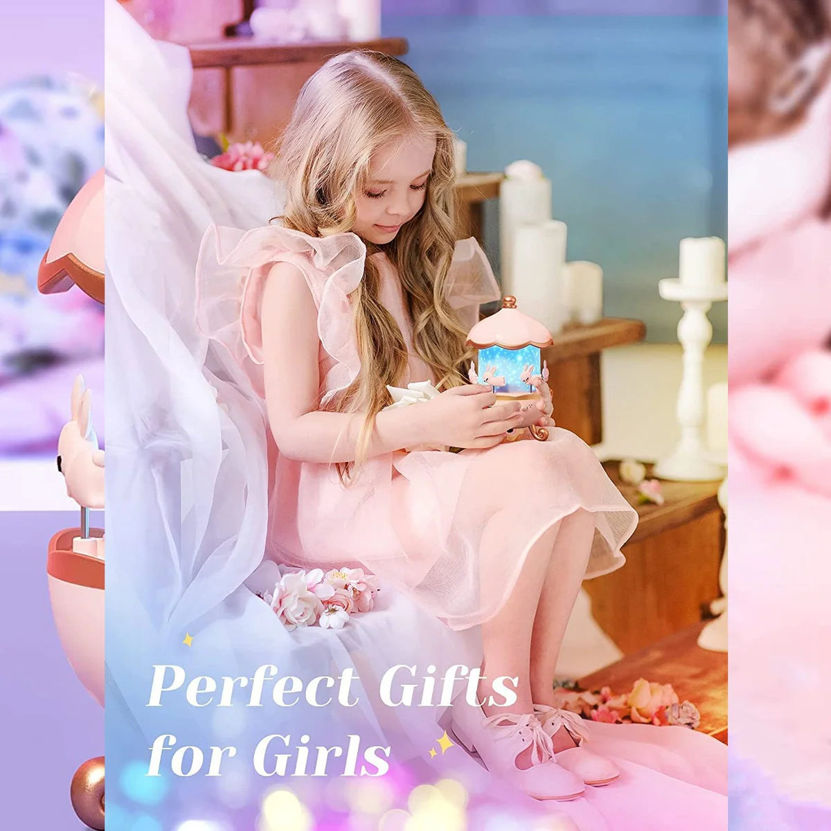 Bunny's Carousel Rotating LED Night Light