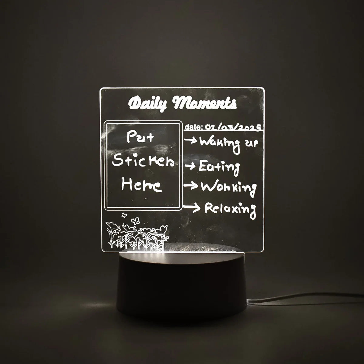 Creative Visualization Lamp 3 D Acrylic Decorative Lamp (1 Pc)