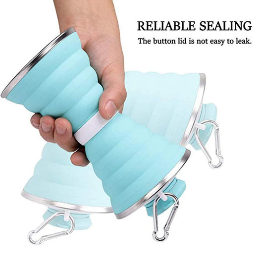 Silicone Collapsible Water Bottle for Camping & Sports (BPA Free, Leak Proof)