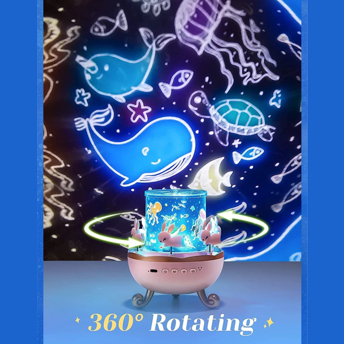 Bunny's Carousel Rotating LED Night Light