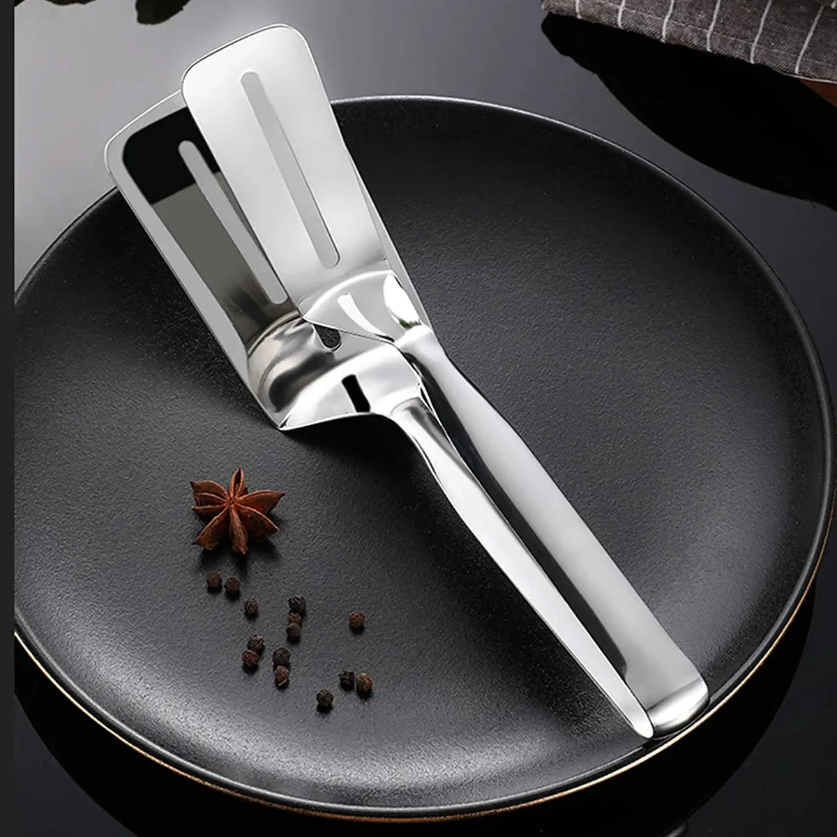 Multifunction Stainless Steel Cooking Tong for Frying & BBQ